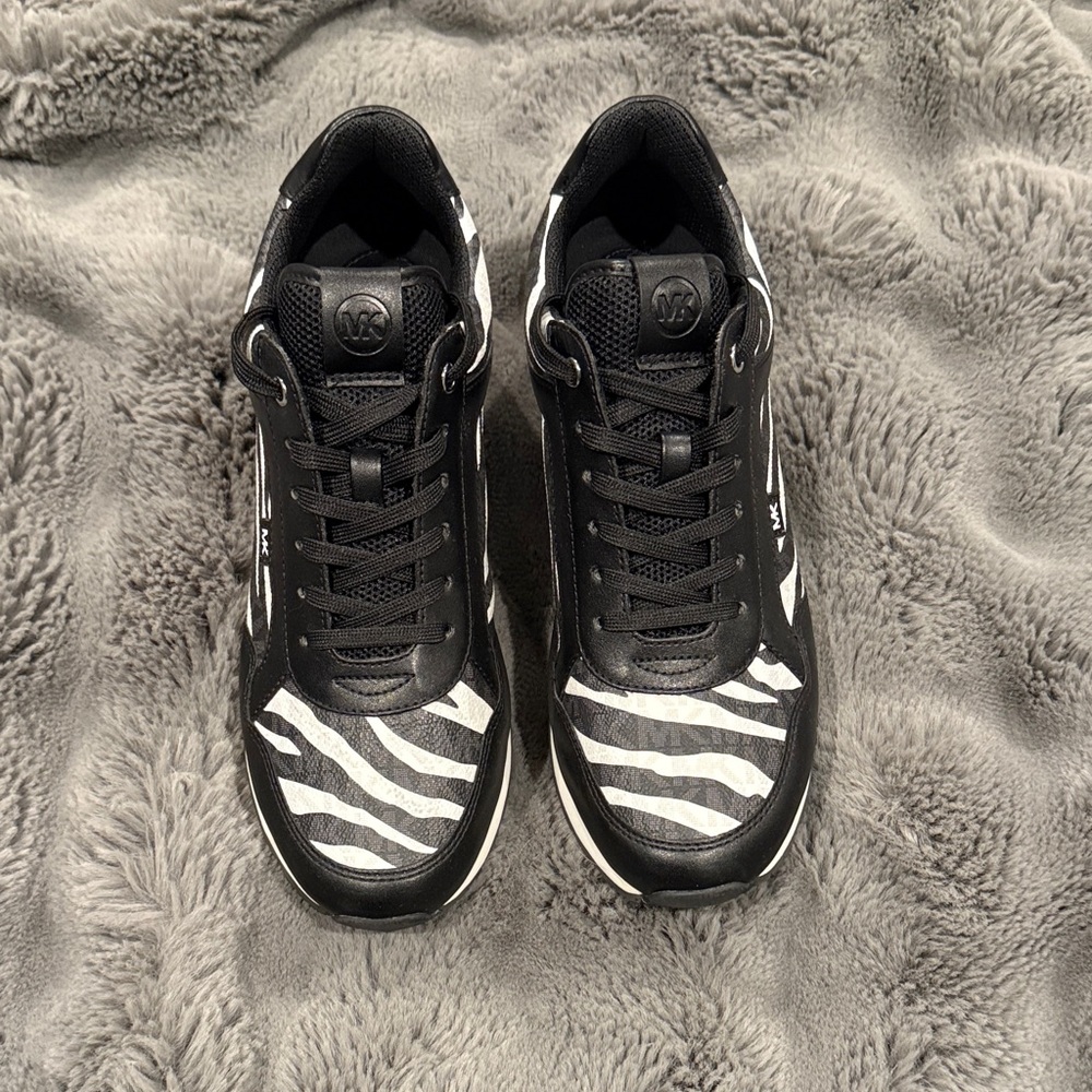 Michael Kors Maddy Zebra Print Sneakers